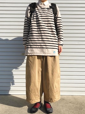 「orcival」｜「アイテム（チノパンツ）」を使った、puuuupiiii2720さん（レディース・158cm）の冬コーディネート