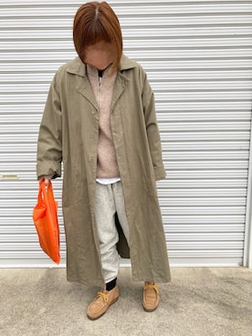 「Libra Cue（リブラ キュー）のアイテム（チェスターコート）」を使った、puuuupiiii2720さん（レディース・158cm）の冬コーディネート