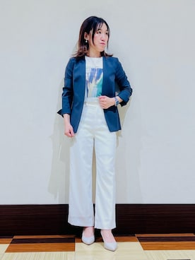 「学校」｜「アイテム（ジャケット/アウター）」を使った、yuuさん（レディース・161cm）の夏コーディネート
