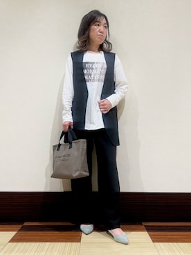 「ＵＶカット」｜「アイテム（その他）」を使った、yuuさん（レディース・161cm）の春コーディネート