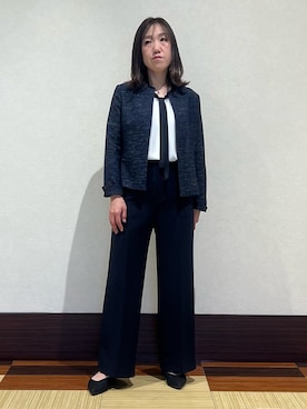 「学校」｜「アイテム（ジャケット/アウター）」を使った、yuuさん（レディース・161cm）の春コーディネート