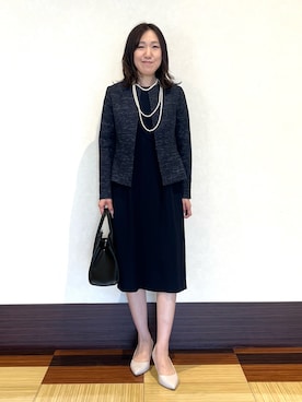 「セレモニーコーデ」｜「アイテム（その他）」を使った、yuuさん（レディース・161cm）の冬コーディネート