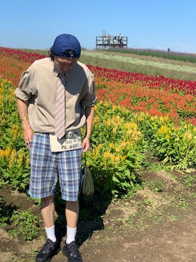 「CHAPS（チャップス）のアイテム（パンツ）」を使った、fumikichiさん（メンズ・174cm）の秋コーディネート