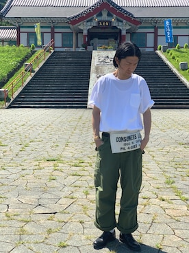 「アイテム（ドレスシューズ）」を使った、fumikichiさん（メンズ・174cm）の夏コーディネート