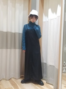 「ブラック×ブルー」｜しばちゃんさん（レディース・156cm）の秋コーディネート