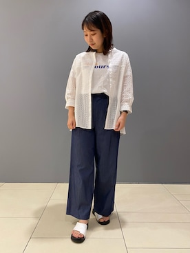 「ＵＶカット」｜「アイテム（その他）」を使った、namiさん（レディース・153cm）の夏コーディネート