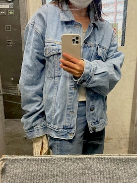 「Guess（ゲス）のアイテム（デニムジャケット）」を使った、oyuさん（レディース・150cm）の春コーディネート