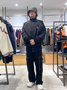 「XLARGE（エクストララージ）のアイテム（ナイロンジャケット）」を使った、宮田和正さん（メンズ・165cm）の秋コーディネート