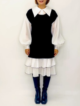 「ミニワンピ」｜mintpinkさん（レディース・158cm）の秋コーディネート