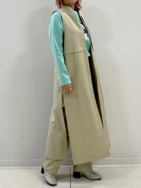 「ラップパンツ」｜「アイテム（ジャケット/アウター）」を使った、mintpinkさん（レディース・158cm）の春コーディネート
