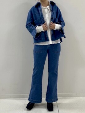 「スリット」｜「アイテム（その他アウター）」を使った、mintpinkさん（レディース・158cm）の春コーディネート