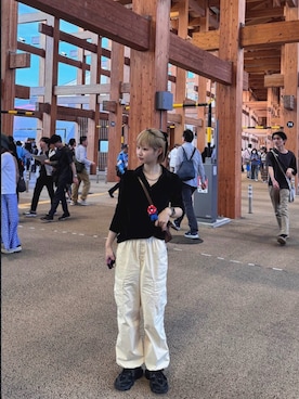 「UNIQLO（ユニクロ）のアイテム（カーゴパンツ）」を使った、ナオさん（レディース・160cm）の冬コーディネート