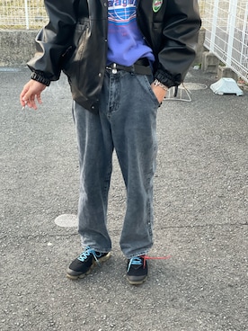 「タバコ」｜「アイテム（アクセサリー）」を使った、なおきさん（メンズ・179cm）の冬コーディネート