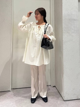 「新作」｜「アイテム（バレエシューズ）」を使った、ことさん（レディース・155cm）の春コーディネート