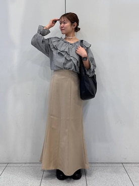 「新作」｜「アイテム（ローファー）」を使った、ことさん（レディース・155cm）の冬コーディネート