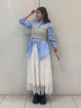 「新作」｜「アイテム（ブーツ）」を使った、ことさん（レディース・155cm）の冬コーディネート
