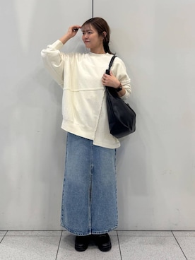 「新作」｜「アイテム（ローファー）」を使った、ことさん（レディース・155cm）の春コーディネート