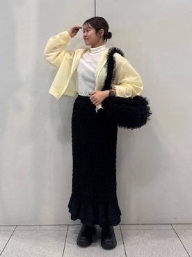 「新作」｜「アイテム（ブーツ）」を使った、ことさん（レディース・155cm）の冬コーディネート