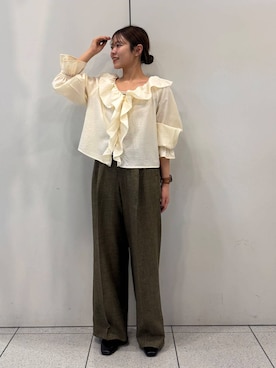「アイテム（バレエシューズ）」を使った、ことさん（レディース・155cm・20代）の冬コーディネート
