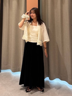 「アイテム（シュシュ）」を使った、ことさん（レディース・155cm・20代）の夏コーディネート