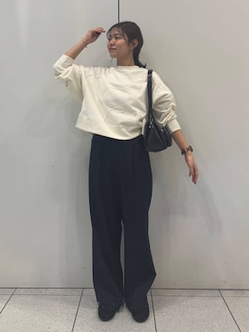 「新作」｜「アイテム（スウェット）」を使った、ことさん（レディース・155cm）の冬コーディネート