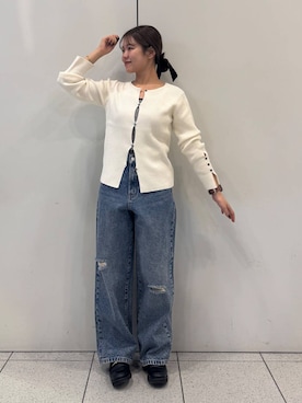 「新作」｜「アイテム（ローファー）」を使った、ことさん（レディース・155cm）の冬コーディネート