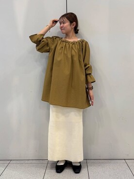 「新作」｜「アイテム（バレエシューズ）」を使った、ことさん（レディース・155cm）の冬コーディネート