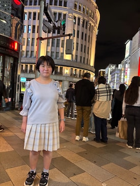 「Honeys（ハニーズ）のアイテム（トップス）」を使った、みーさん（レディース・142cm）の春コーディネート