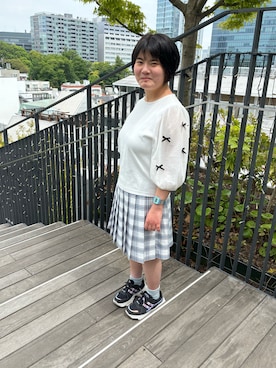 「Honeys（ハニーズ）のアイテム（トップス）」を使った、みーさん（レディース・142cm）の春コーディネート