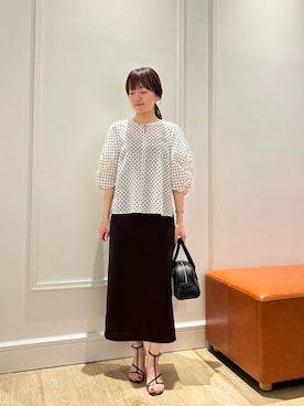 「NOLLEY'S LIGHT（ノーリーズライト）のアイテム」を使った、KATAYAMAさん（骨格ウェーブ・レディース・156cm）の夏コーディネート