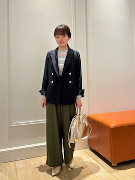 「シアーニット」｜「アイテム（ジャケット/アウター）」を使った、KATAYAMAさん（レディース・156cm）の冬コーディネート