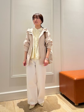 「春コート」｜「アイテム（ブルゾン）」を使った、KATAYAMAさん（レディース・156cm）の春コーディネート