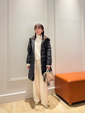 「アイテム（ダッフルコート、ブラック系）」を使った、KATAYAMAさん（レディース・156cm）の冬コーディネート
