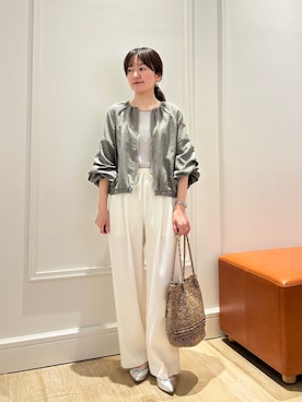 「MICO COULIER（ミコクリエ）のアイテム」を使った、KATAYAMAさん（レディース・156cm）の春コーディネート