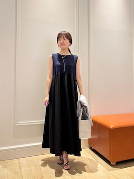 「ドッキングワンピ」｜KATAYAMAさん（レディース・156cm）の夏コーディネート