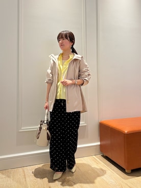 「春コート」｜「アイテム（ブルゾン）」を使った、KATAYAMAさん（レディース・156cm）の春コーディネート