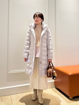 ストレッチライトタフタロングダウンコート【レディス】　女優襟 ストレッチライトタフタロングダウンコート【レディス】 女優襟