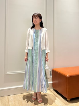 「ブルべ夏」｜「アイテム（ブルゾン）」を使った、KATAYAMAさん（レディース・156cm）の春コーディネート