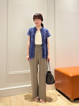 「刺繍」｜KATAYAMAさん（レディース・156cm）の夏コーディネート
