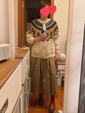 「WEEJUNS（ウィージャンズ）のアイテム」を使った、Koさん（レディース・158cm）の冬コーディネート