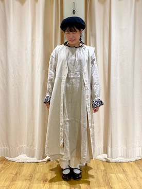 「kazumiコラボ」｜「アイテム（ハンチング/ベレー帽）」を使った、おすずさん（レディース・151cm）の夏コーディネート