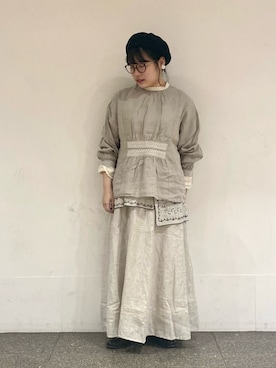 「kazumiコラボ」｜「アイテム（アクセサリー）」を使った、おすずさん（レディース・151cm）の冬コーディネート