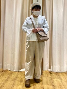 「レトロ」｜「アイテム（その他シューズ）」を使った、おすずさん（レディース・151cm）の春コーディネート