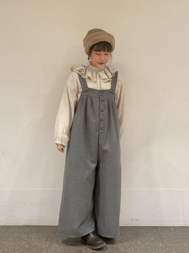 「サマンサモスモス」｜「アイテム（オールインワン・サロペット）」を使った、おすずさん（レディース・151cm）の冬コーディネート