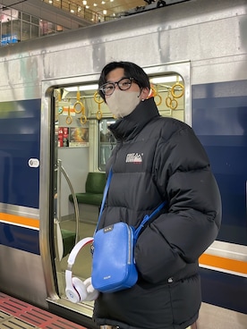 「CULLNI（クルニ）のアイテム（バッグ）」を使った、ともきさん（メンズ・178cm）の冬コーディネート