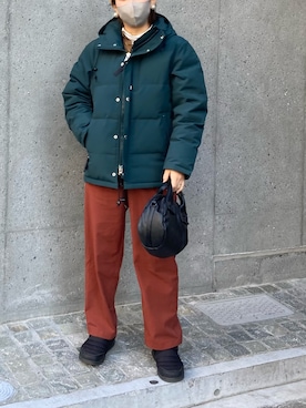 「ear PAPILLONNER（イアパピヨネ）のアイテム（ボストンバッグ）」を使った、earsuzuさん（レディース・158cm）の冬コーディネート