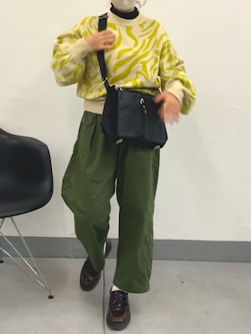 「カシュクールニット」｜earsuzuさん（レディース・158cm）の秋コーディネート