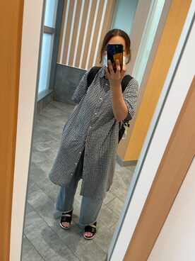 「SEVENDAYS=SUNDAY（セブンデイズサンデイ）のアイテム（シャツ/ブラウス）」を使った、KAIさん（レディース・163cm）の夏コーディネート