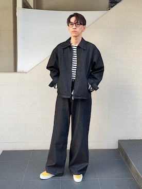 「SHIPS any（シップス エニィ）のアイテム（ブルゾン）」を使った、徳山さん（メンズ・177cm）の秋コーディネート