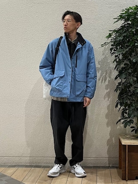 「シップス」｜「アイテム（ブルゾン）」を使った、徳山さん（メンズ・177cm）の冬コーディネート